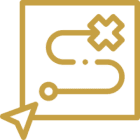 Map icon with path and destination.